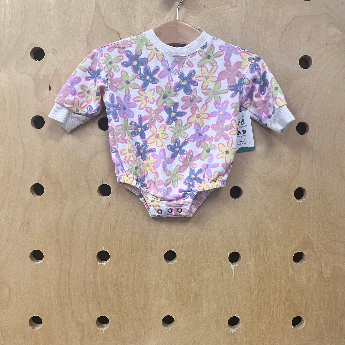 Flower Doodles Pullover Romper