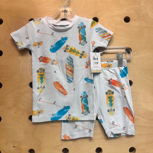 Organic White/Orange Skate PJ's