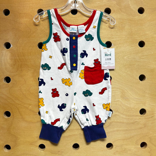 First Momentss Colorful Animals Romper