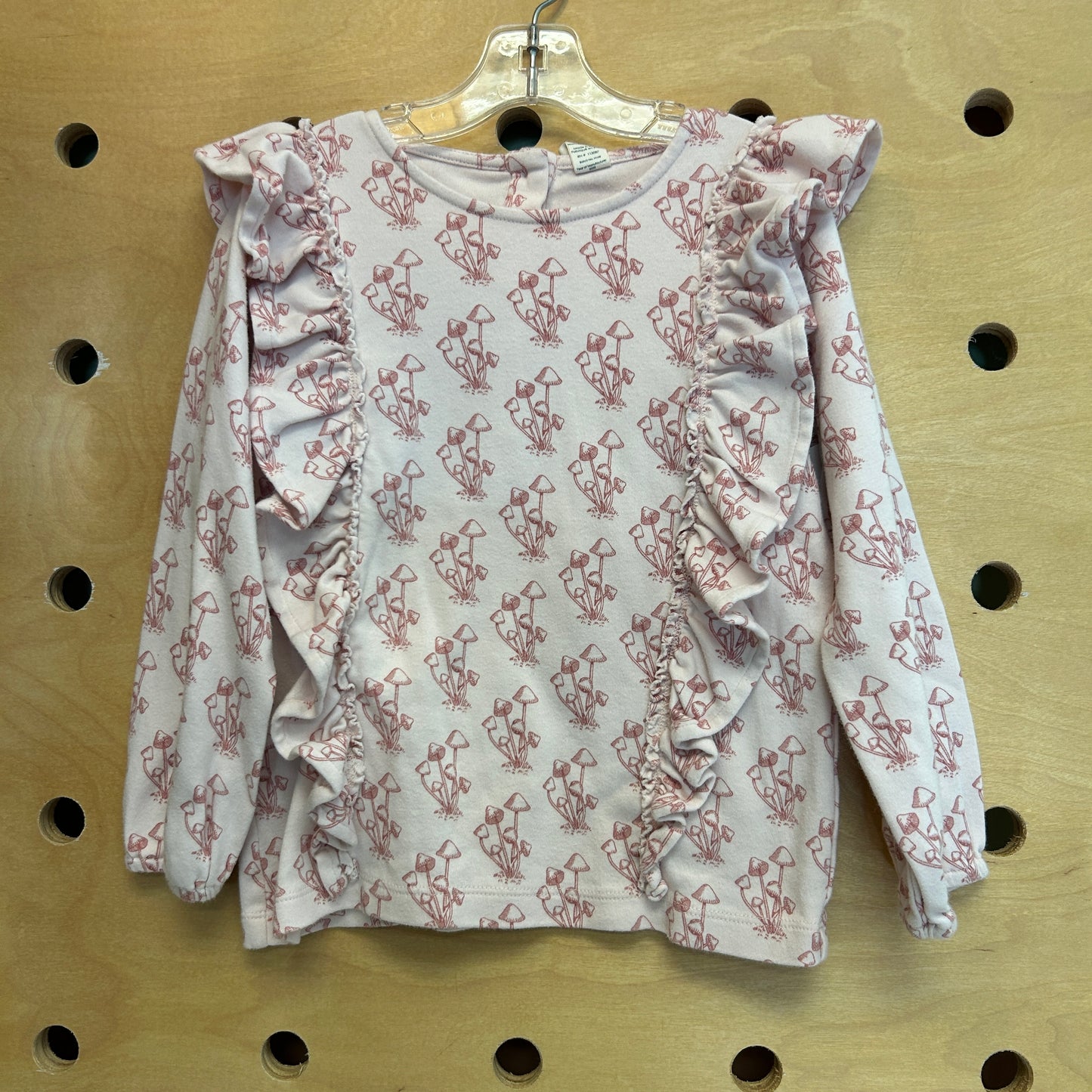 Organic Pink Mushrooms Ruffle LS