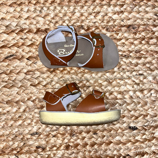 Brown Leather Buckle Sandals