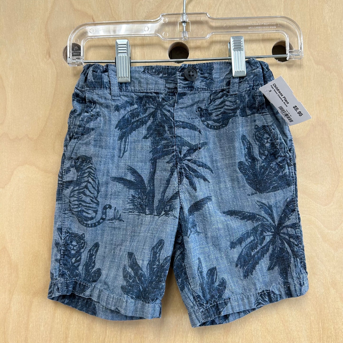 Palm Scene Chambray Shorts