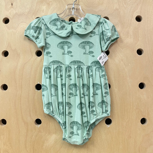 Green Mushrooms Bamboo Romper