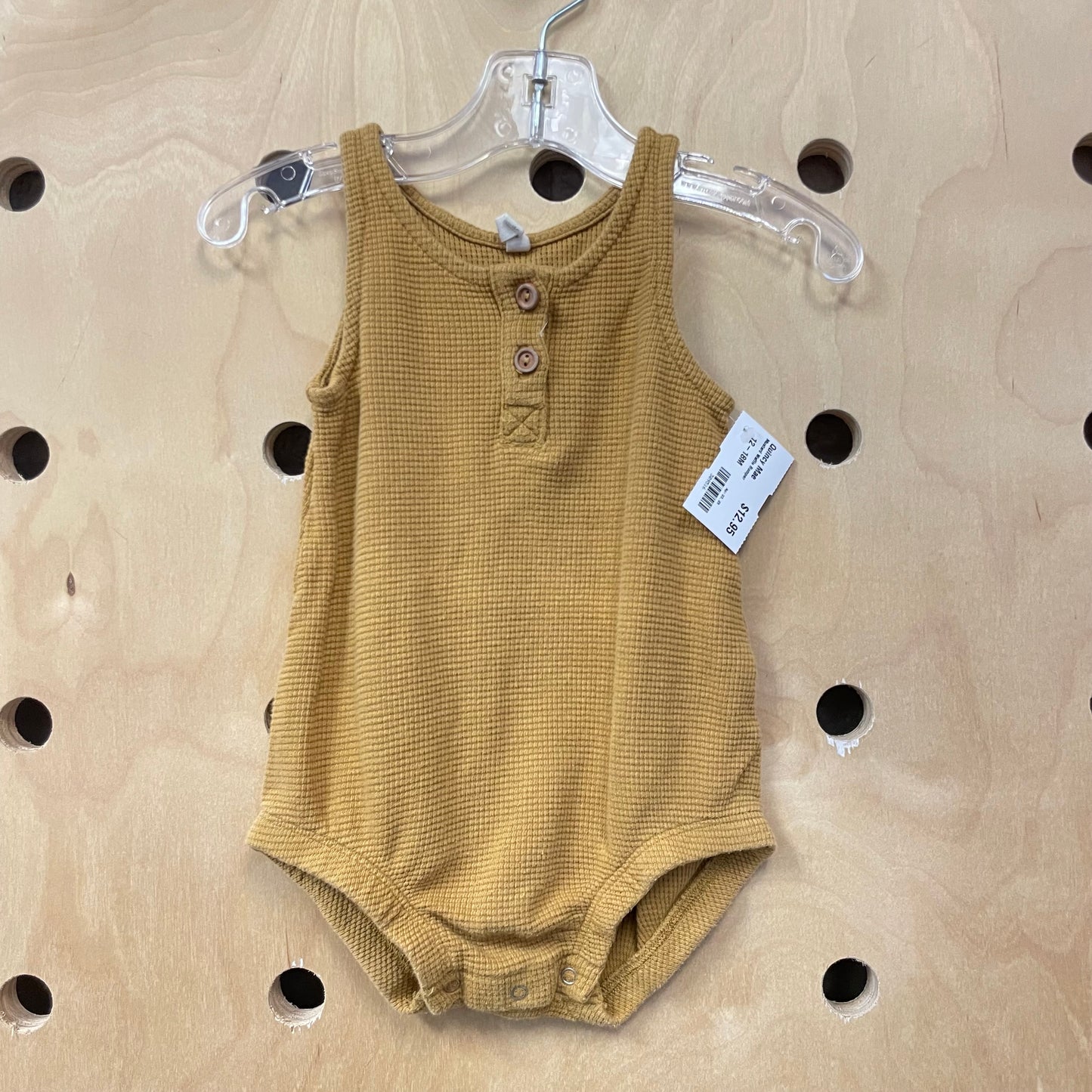 Mustard Waffle Romper