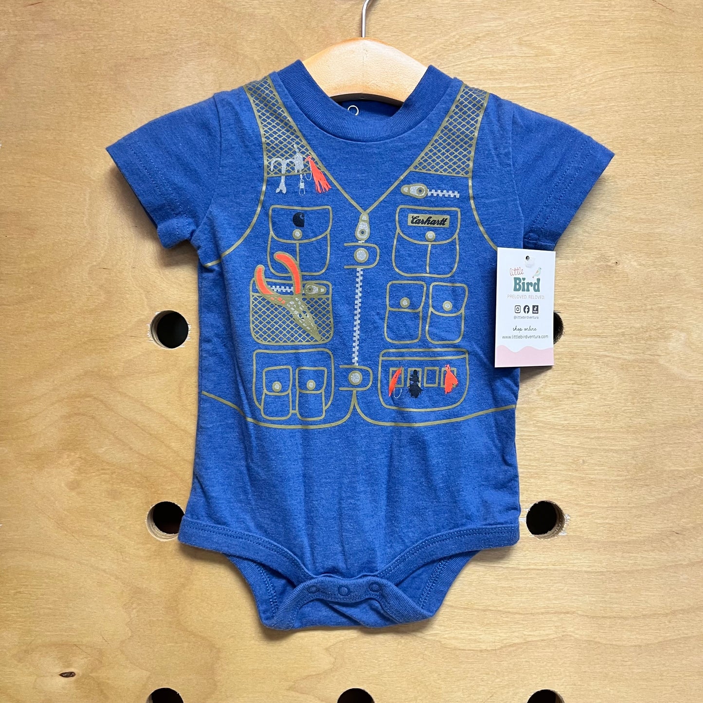 Blue Fishing Vest Bodysuit