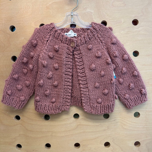 Mauve Popcorn Cardigan
