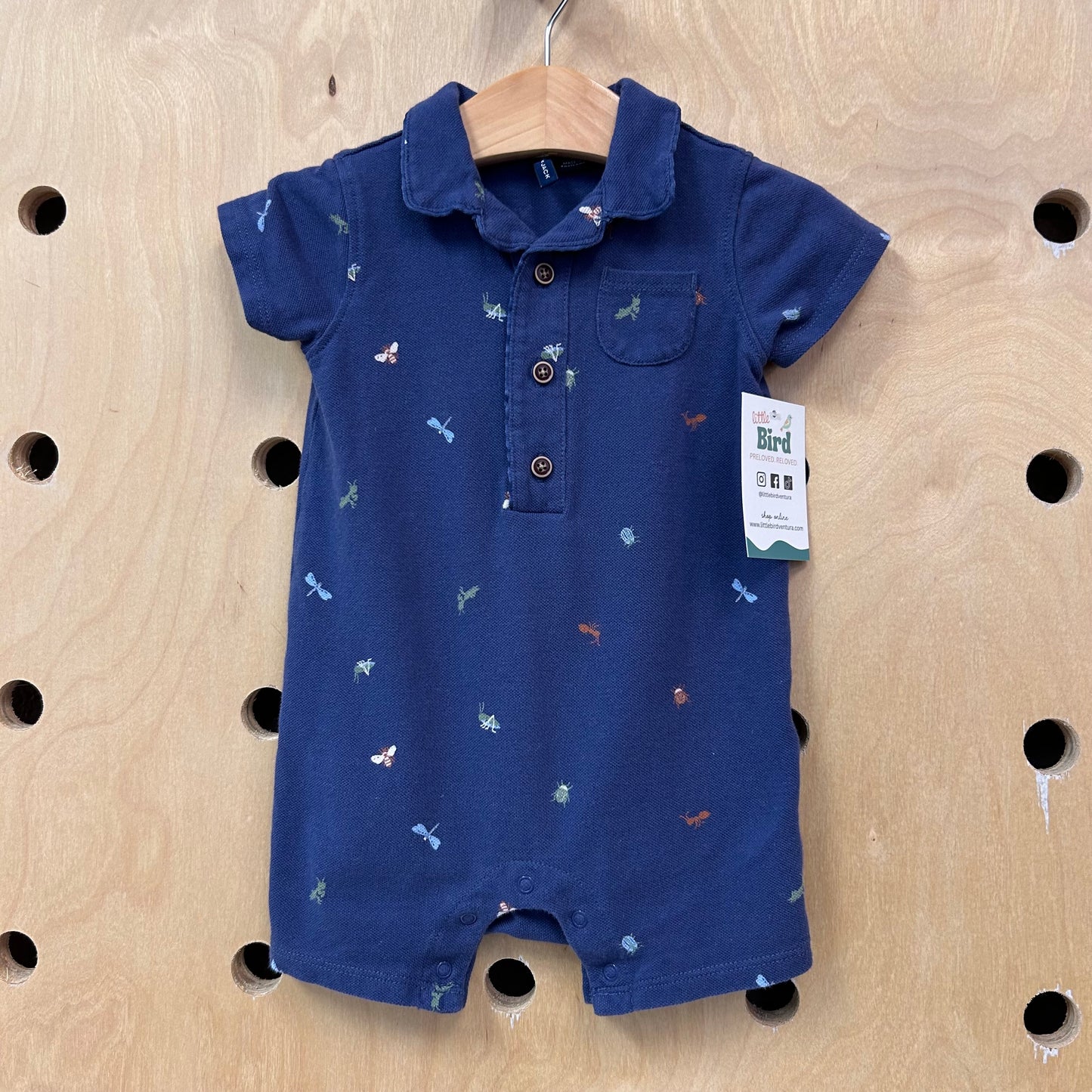 Blue Insects Romper