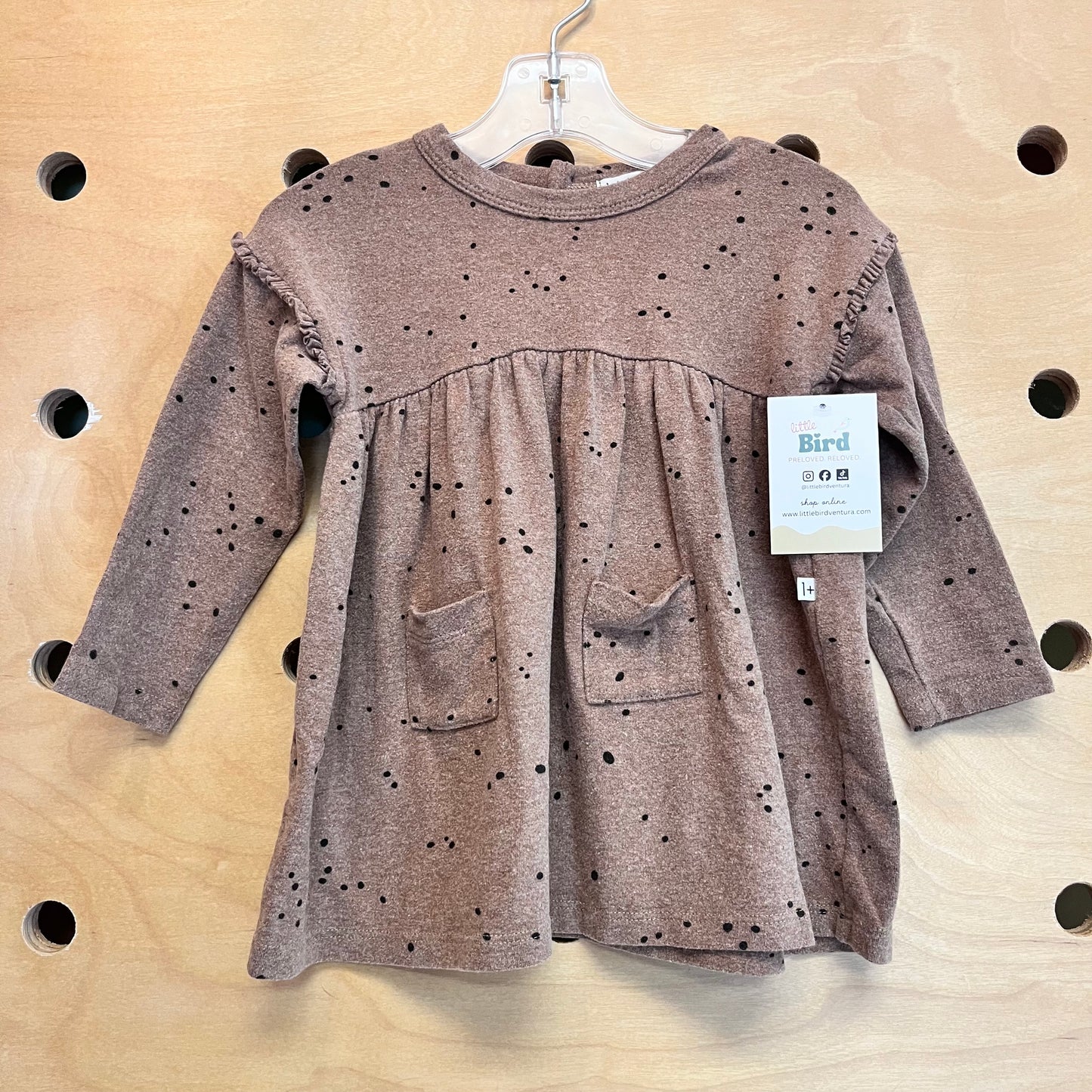 Soft Brown Spotty Dress