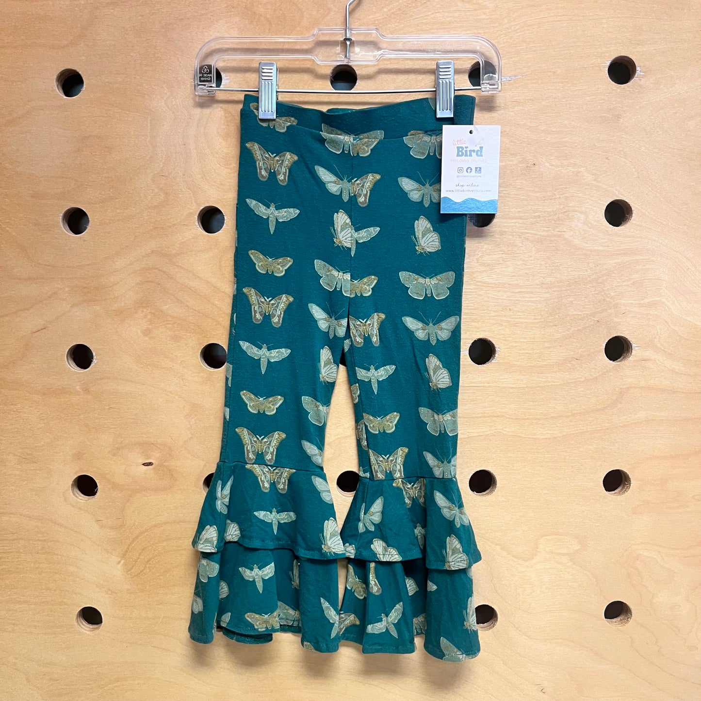 Green Modal Butterfly Tiered Pants