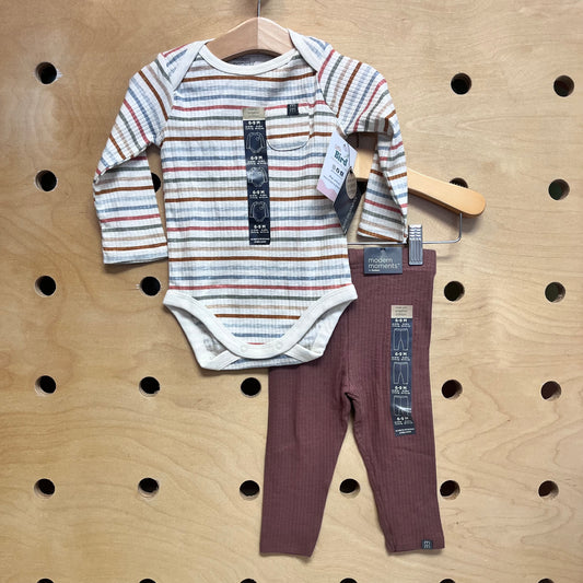 Organic Striped Ribbed Outfit NEW!