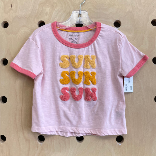 Pink Terry SUN Ringer Tee