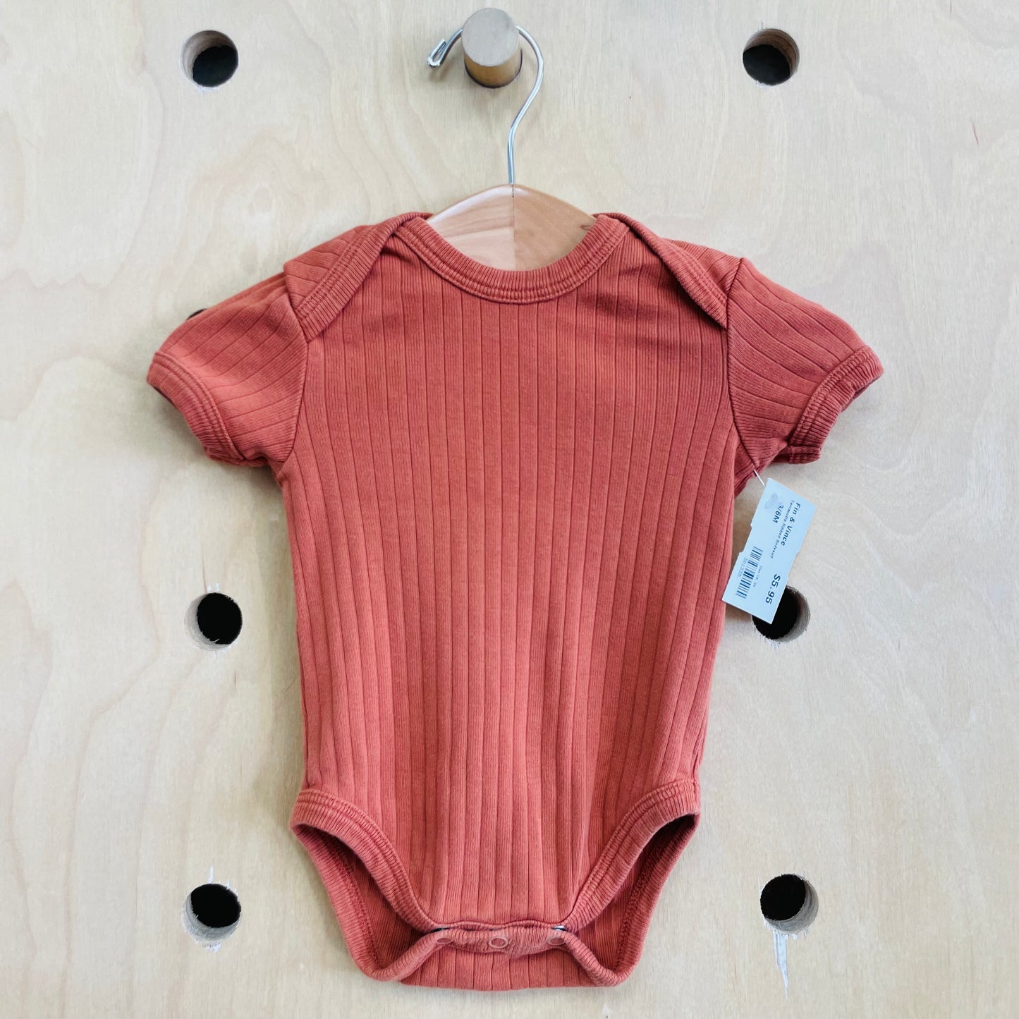 Terracotta Ribbed Bodysuit