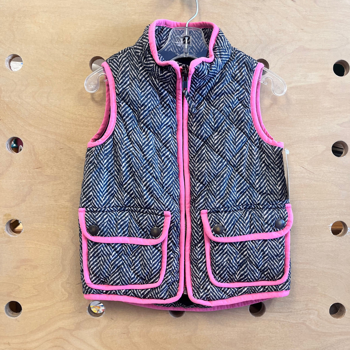 Black/Pink Pocket Vest
