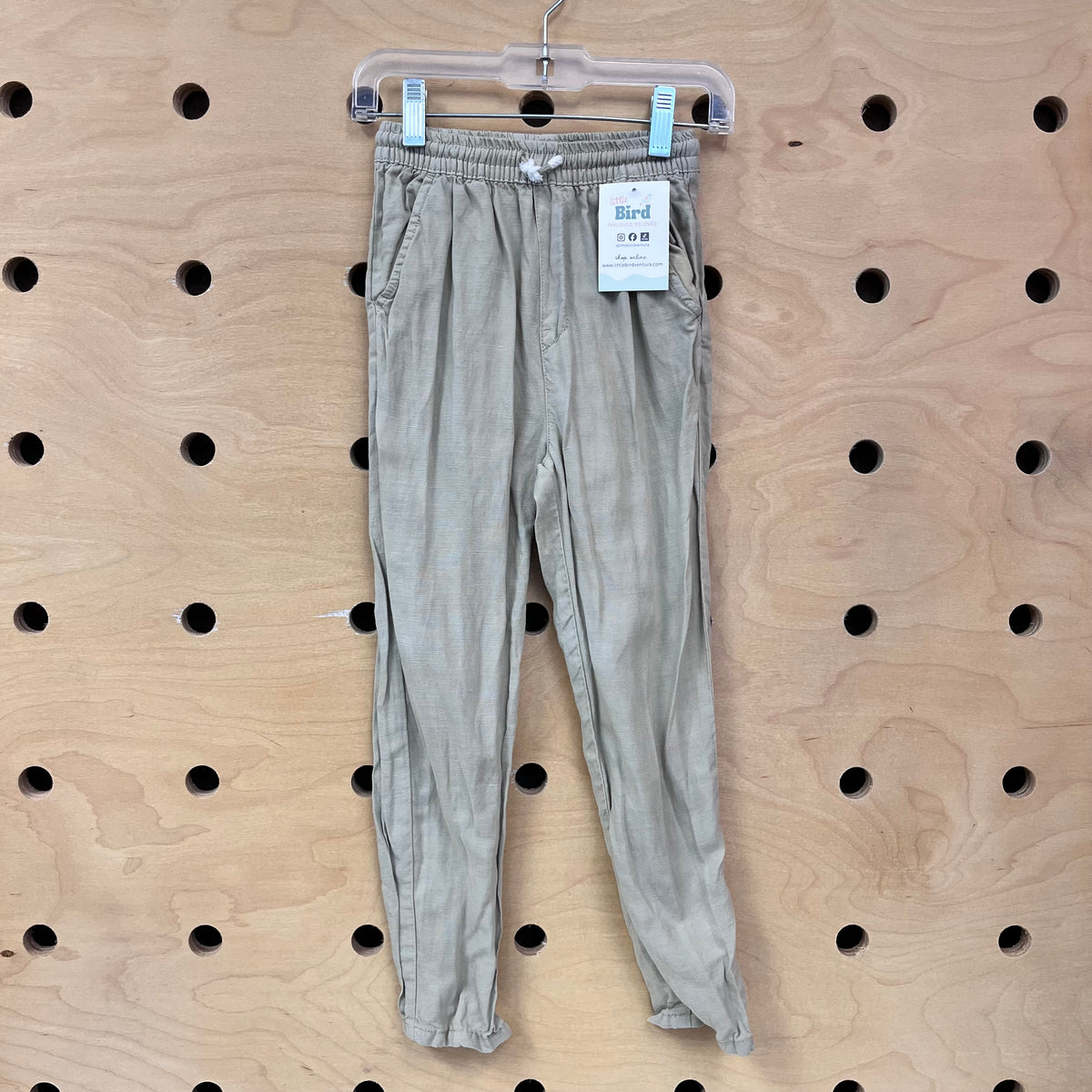 Khaki Drawstring Pants