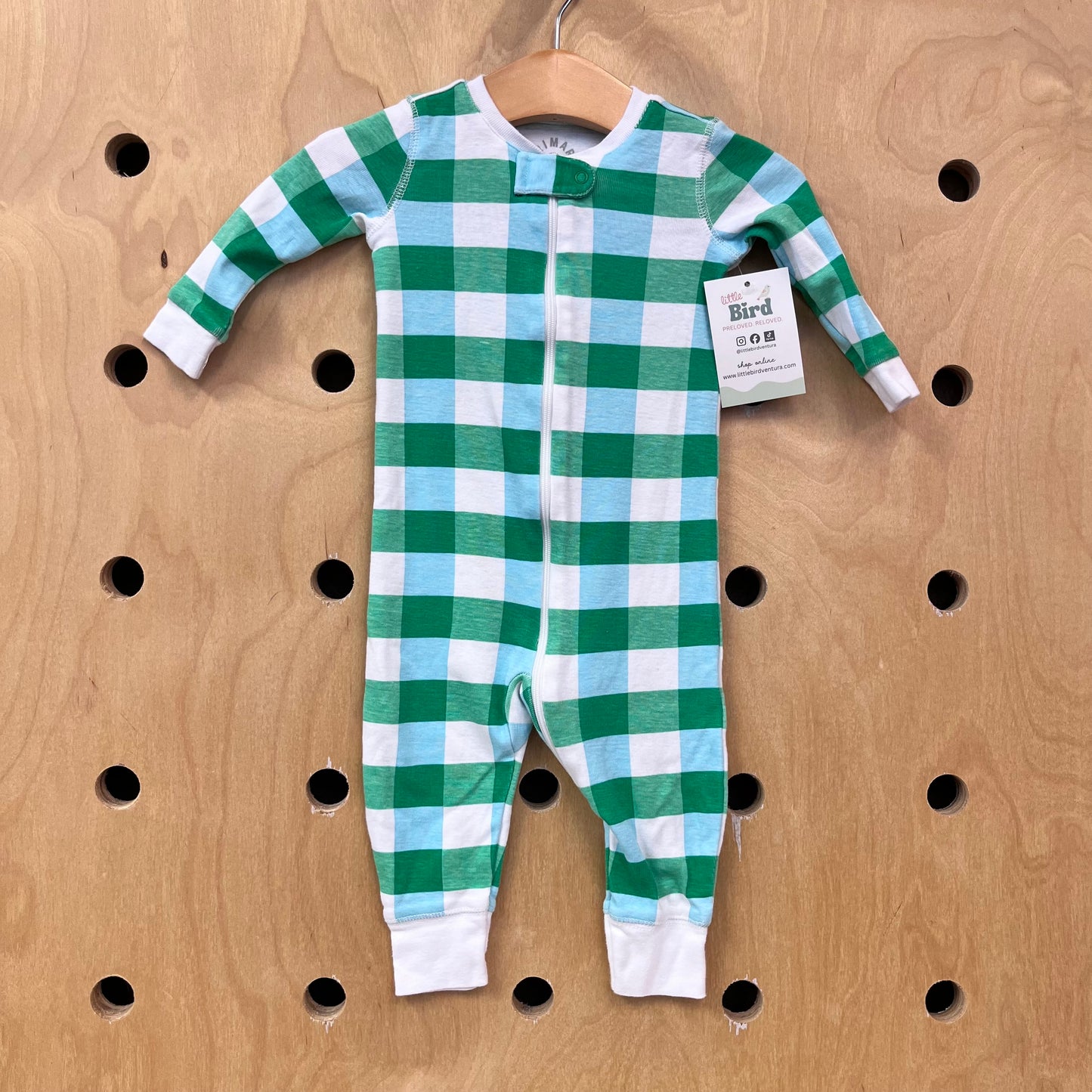 Organic Greens Plaid Zippy