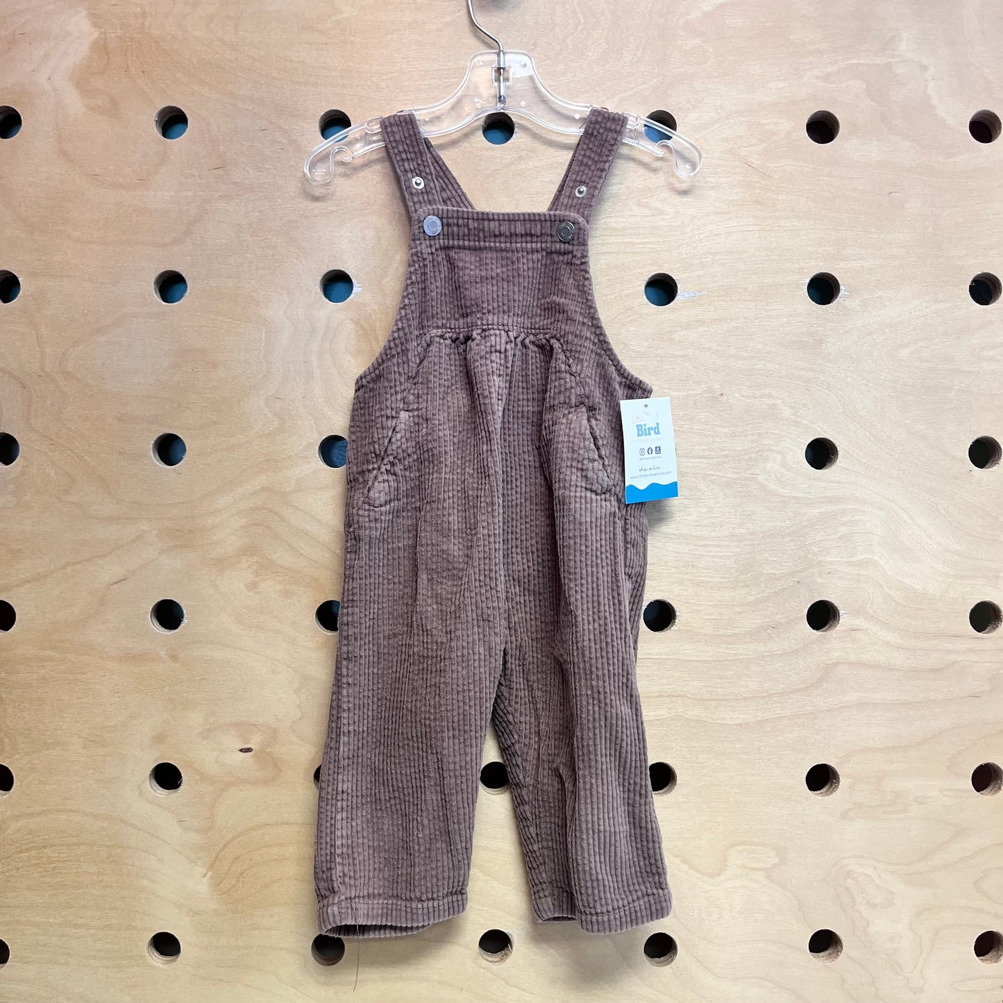Mocha Cord Overalls