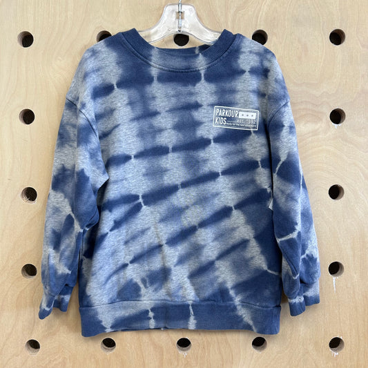 Grey & Blue Parkour Kids Crewneck