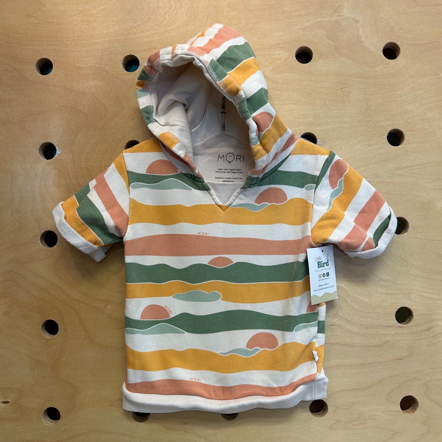 Organic Colorful Suns Hooded Tee