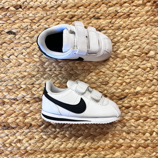 White Velcro Cortez Sneakers
