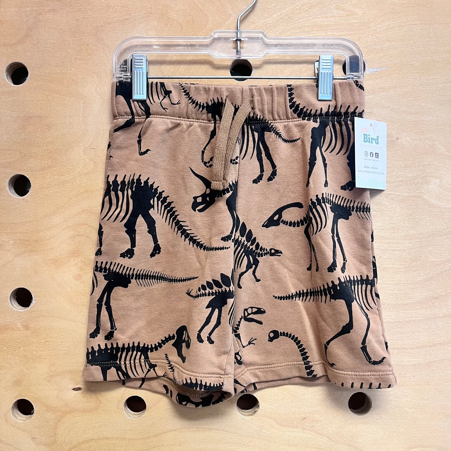 Brown/Black Dino Bones Soft Shorts