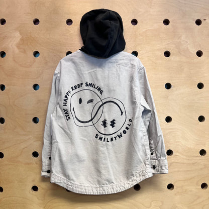 Beige/Grey Hooded 'Smiley World' Jacket