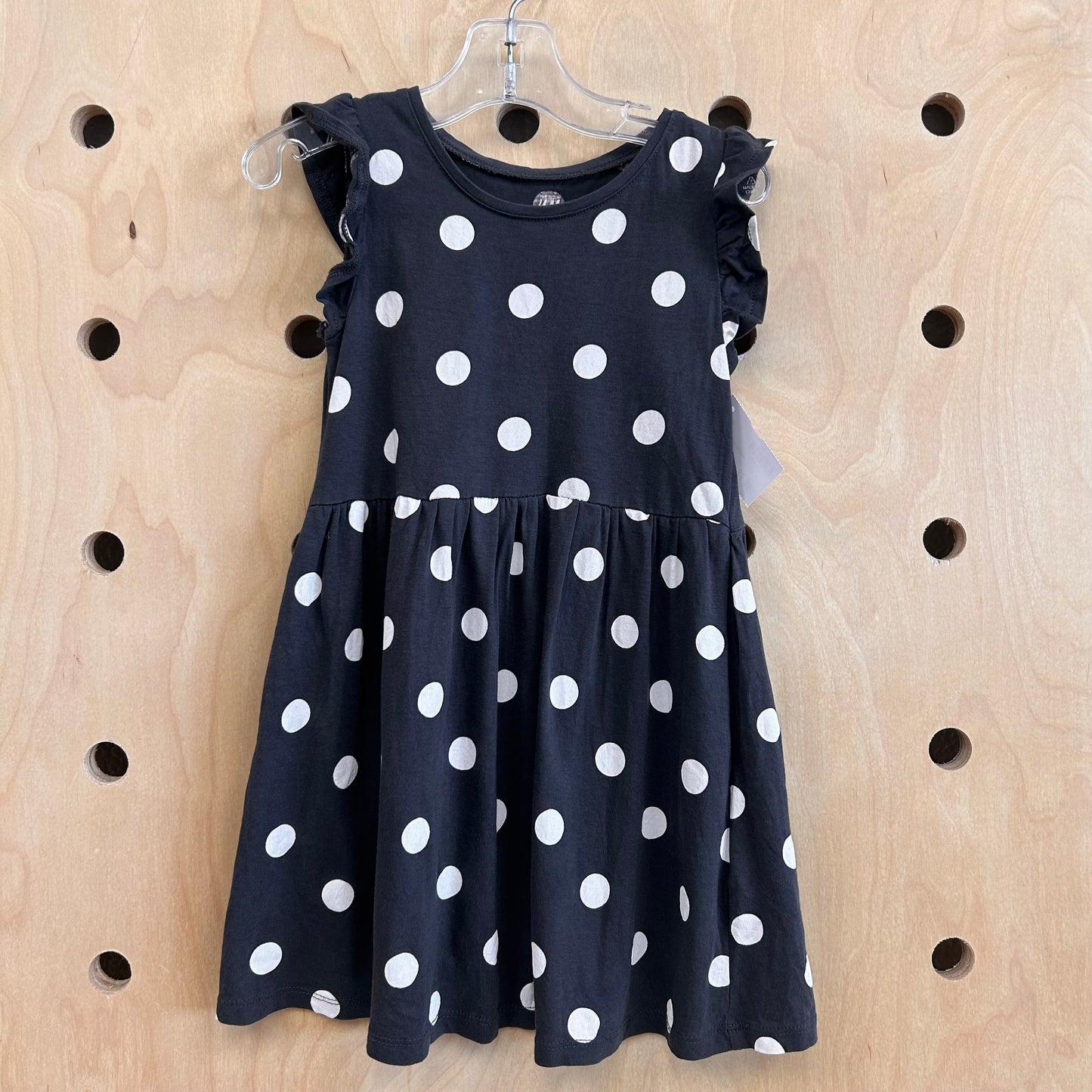 Grey & White Polka Dot Dress