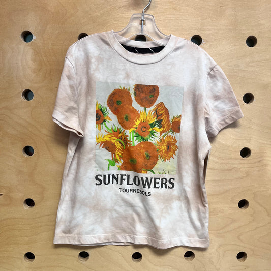 Cream Tie Dye 'Sunflowers' Tee