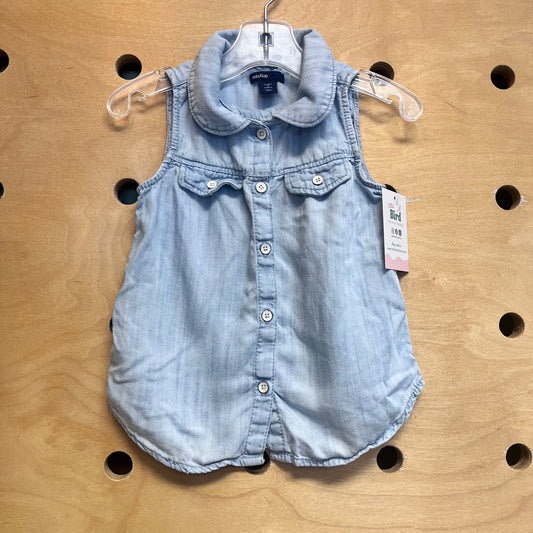 Soft Denim Collard Tank