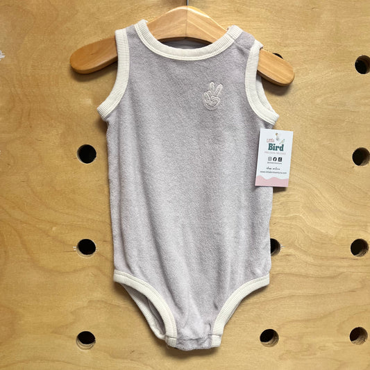 Organic Lavender Terry Peace Romper
