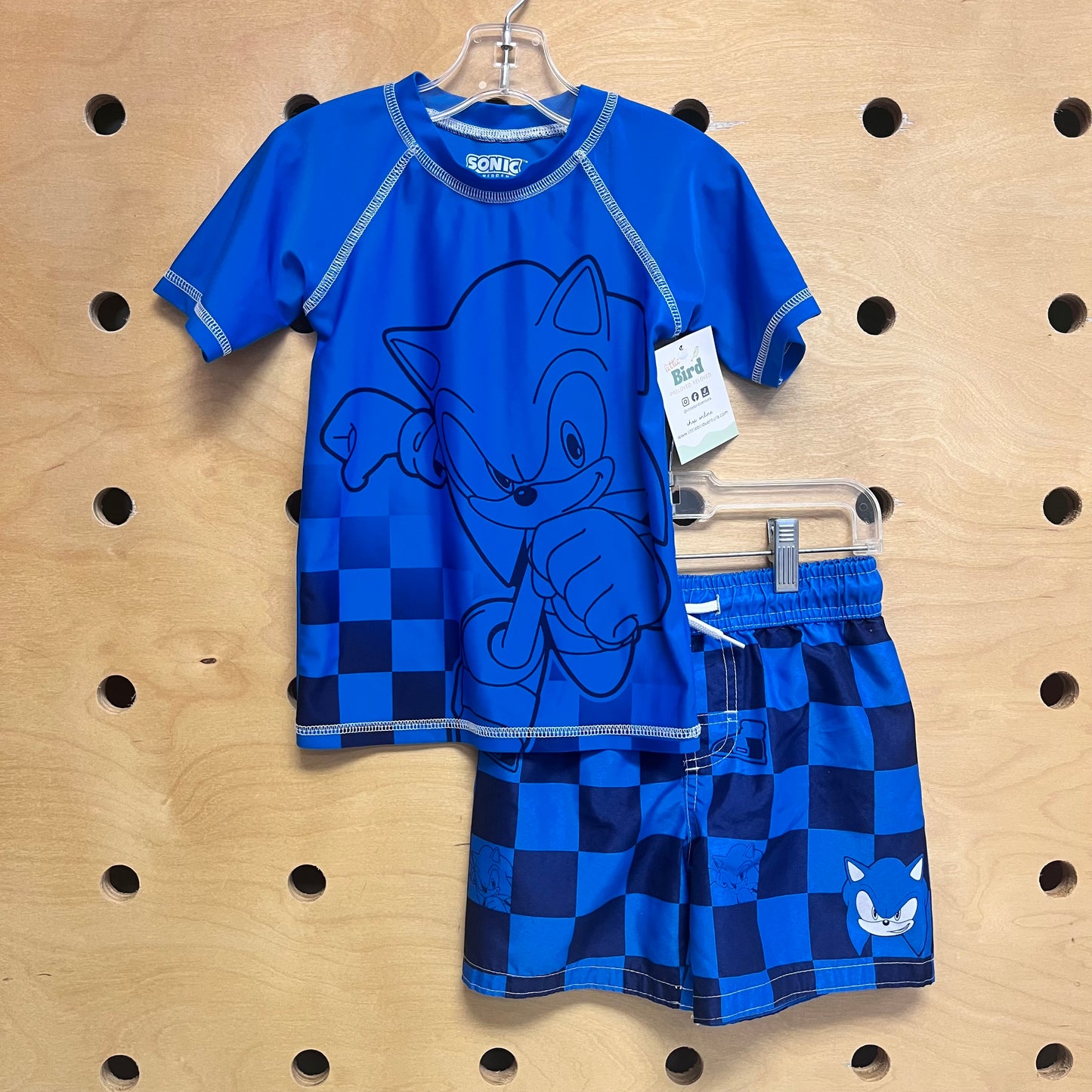 2pc Blue Sonic Swim Suit