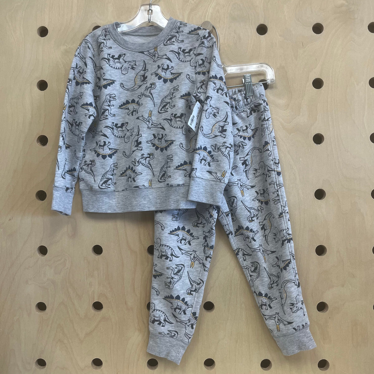 Grey Dino Fleece Outfit