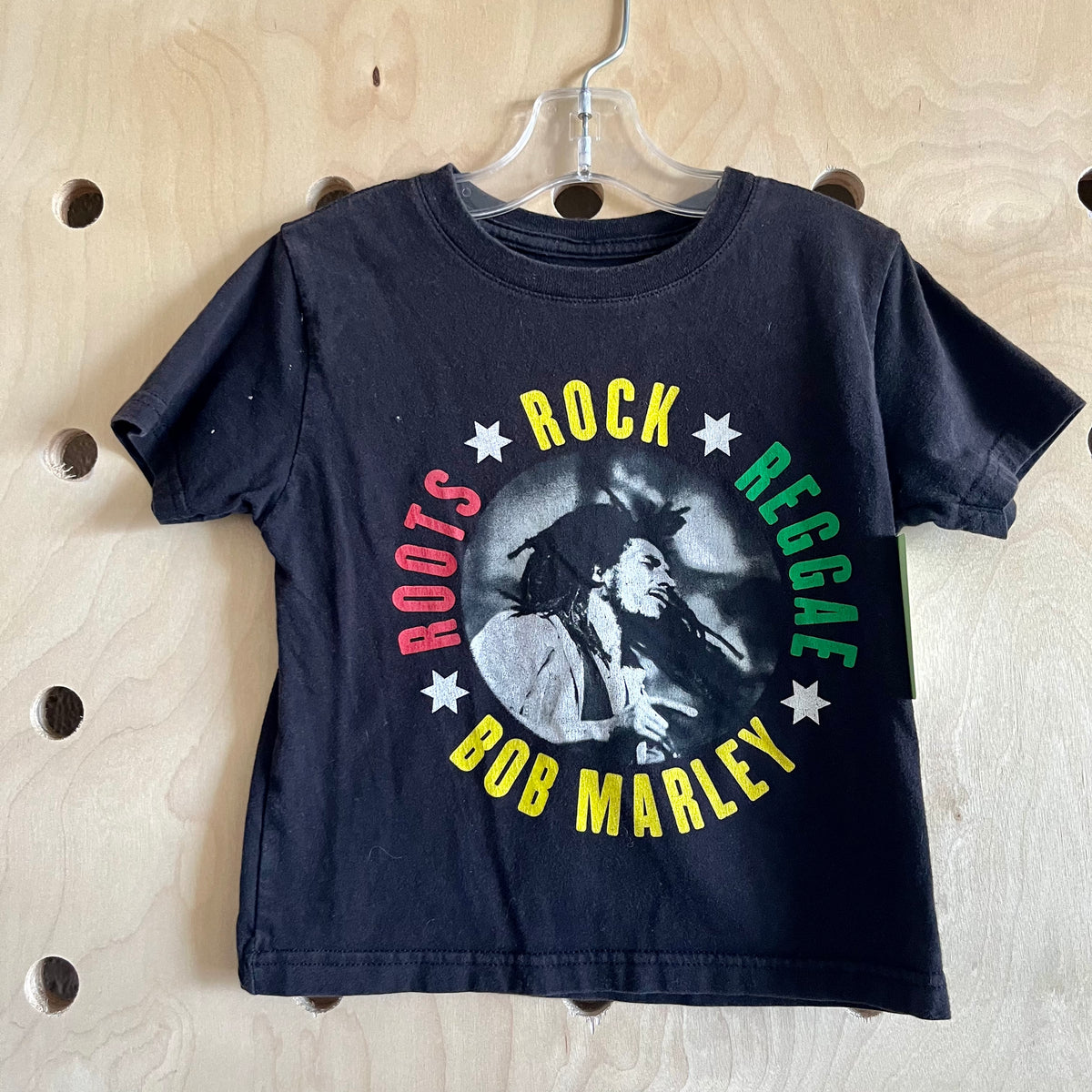 Black Roots Rock Reggae Bob Marley Tee