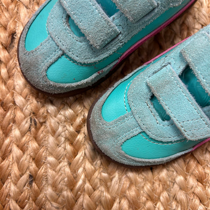 Teal & Pink Velcro Sneakers