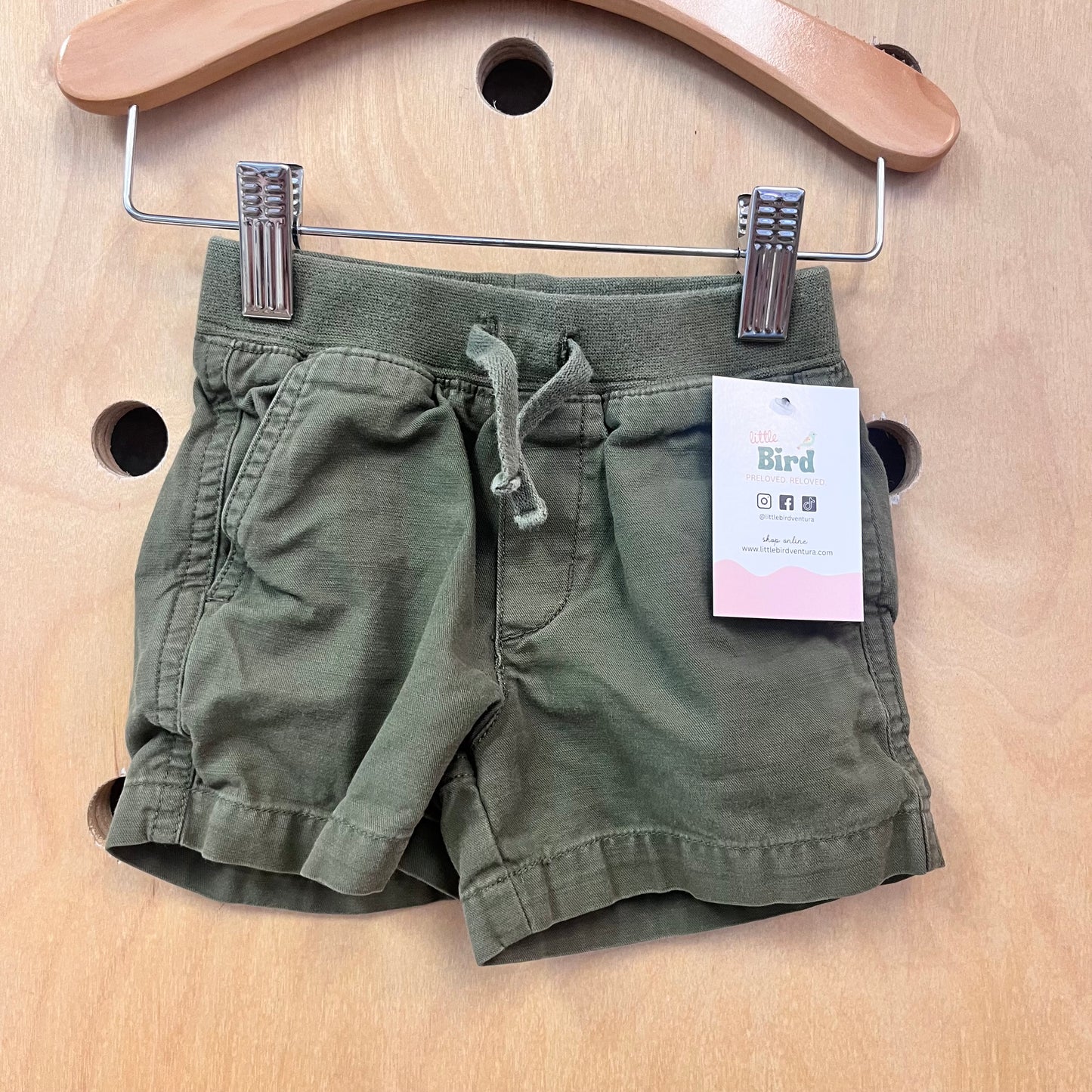 Green Pull On Shorts
