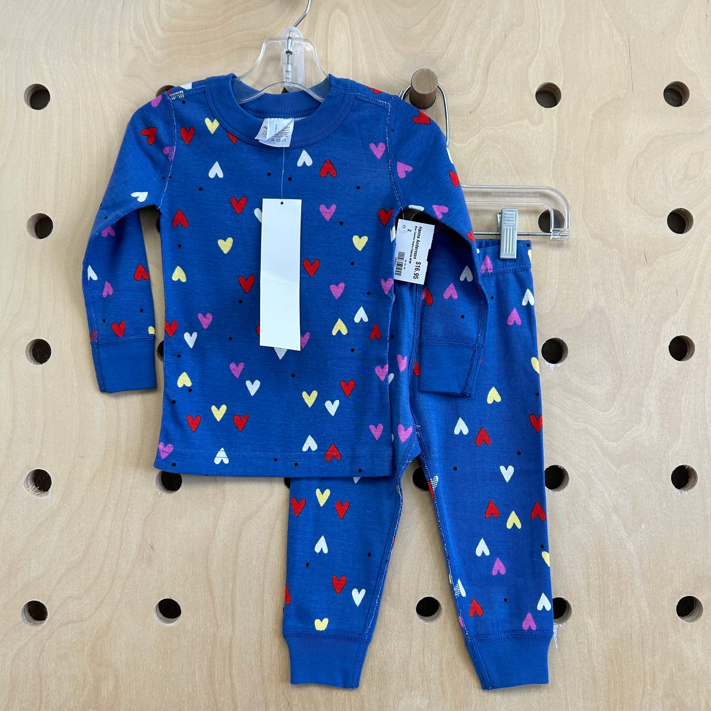 Blue Colorful Hearts Pajamas NEW!