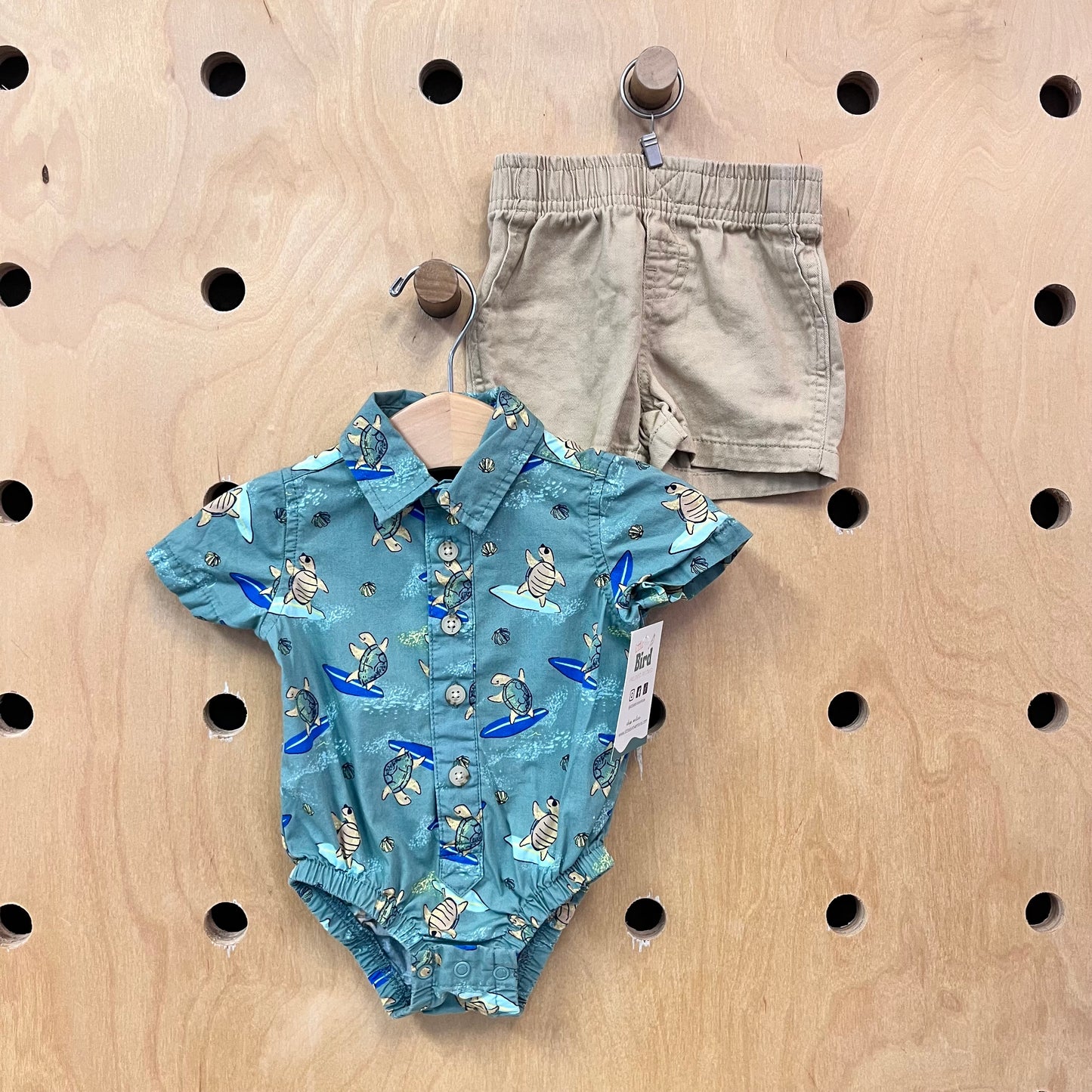 Surfing Turtles + Khaki Outfit