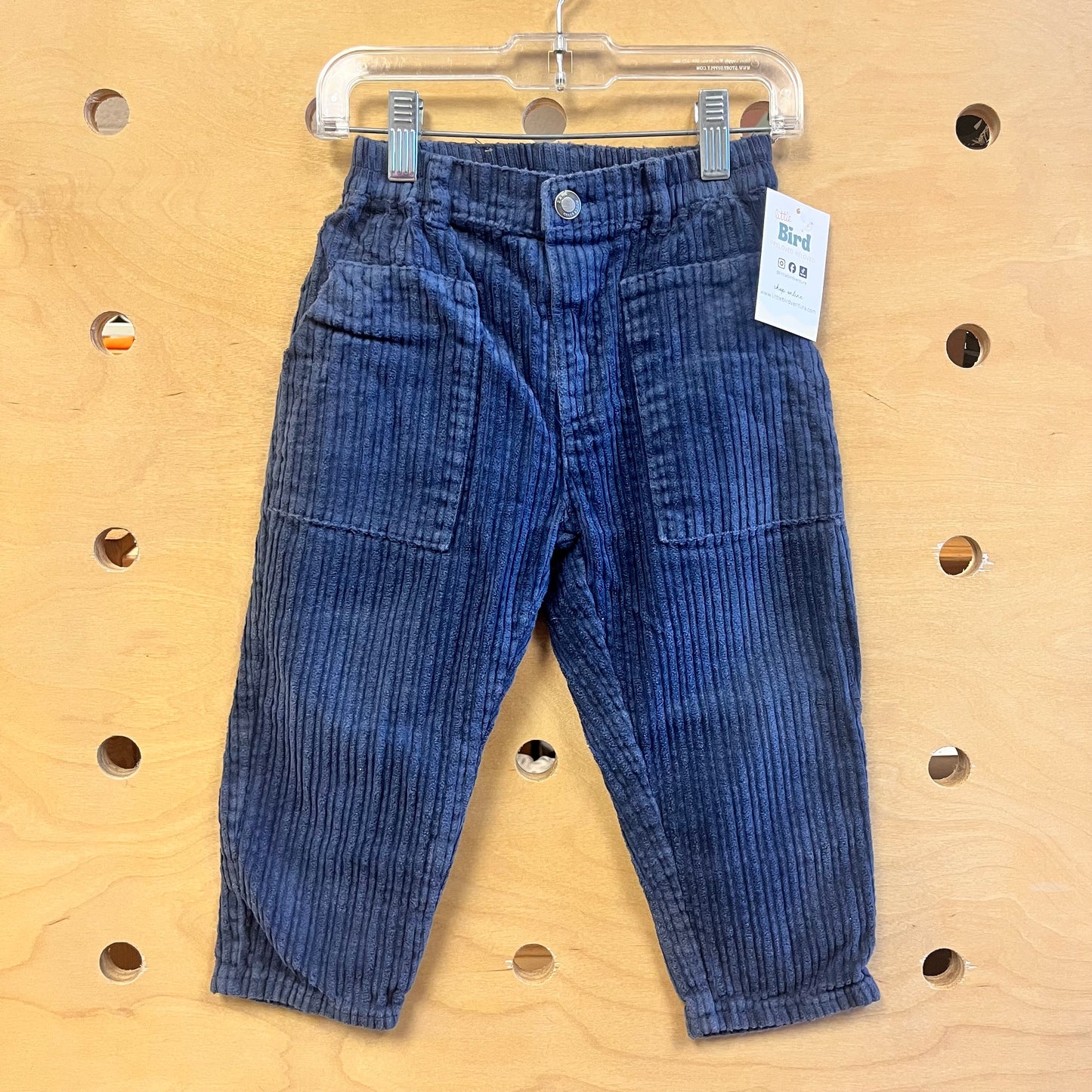 Blue Cord Pull On Pants