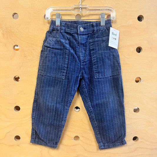Blue Cord Pull On Pants