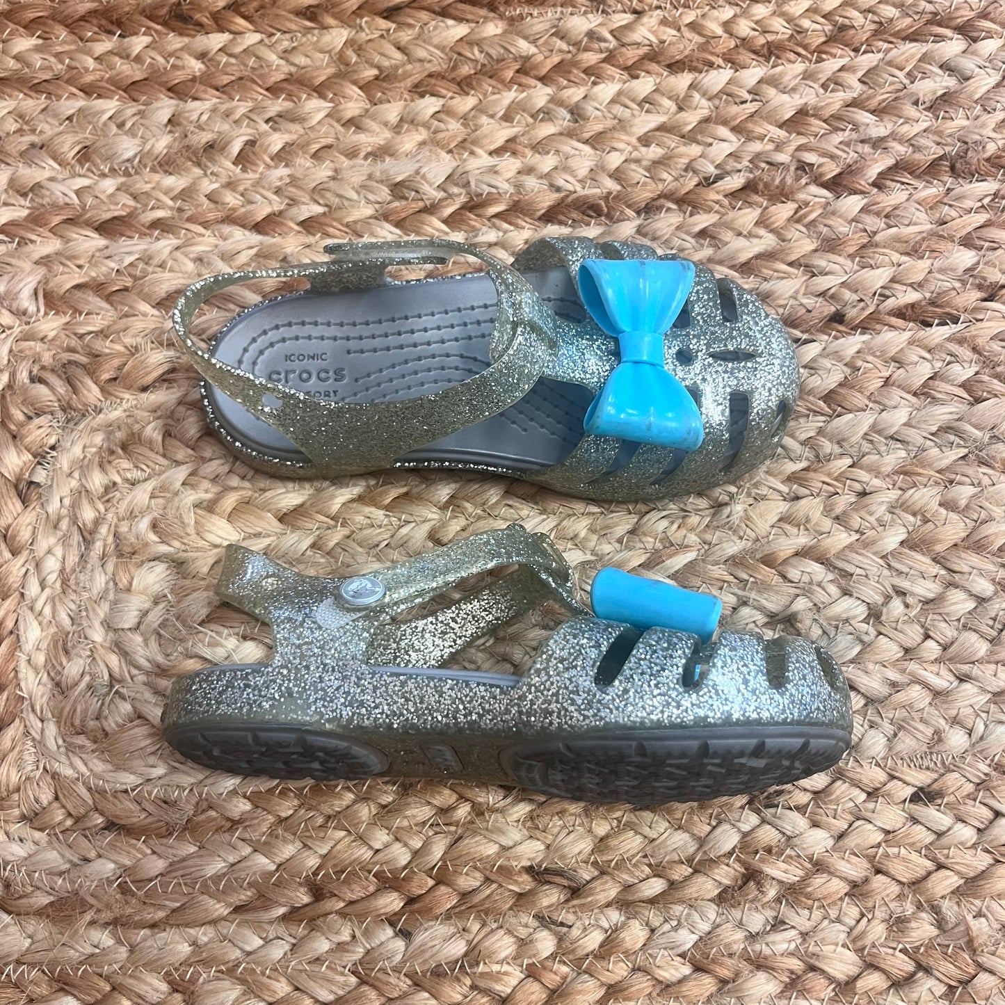 Glitter Isabella Charm Jelly Sandals