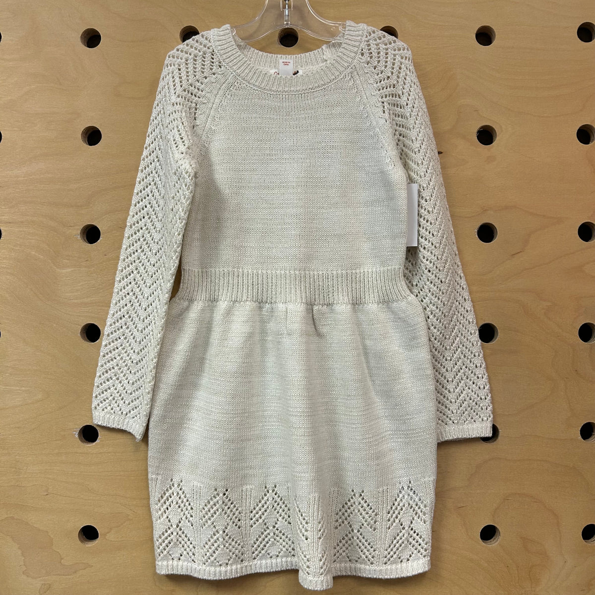 White Sparkle Knit Dress