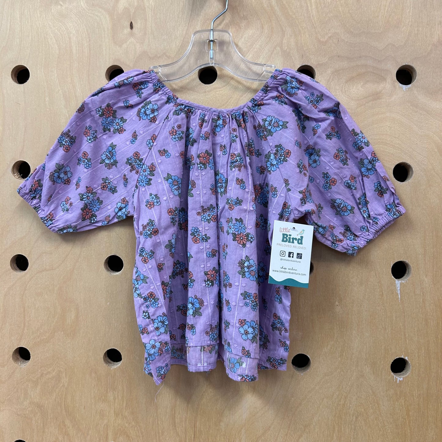 Purple Floral Knobby Top