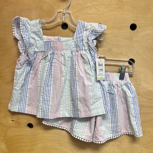 Pink/Blue Striped Outfit