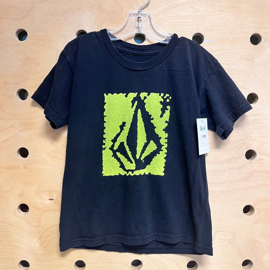 Black/Green Logo Tee