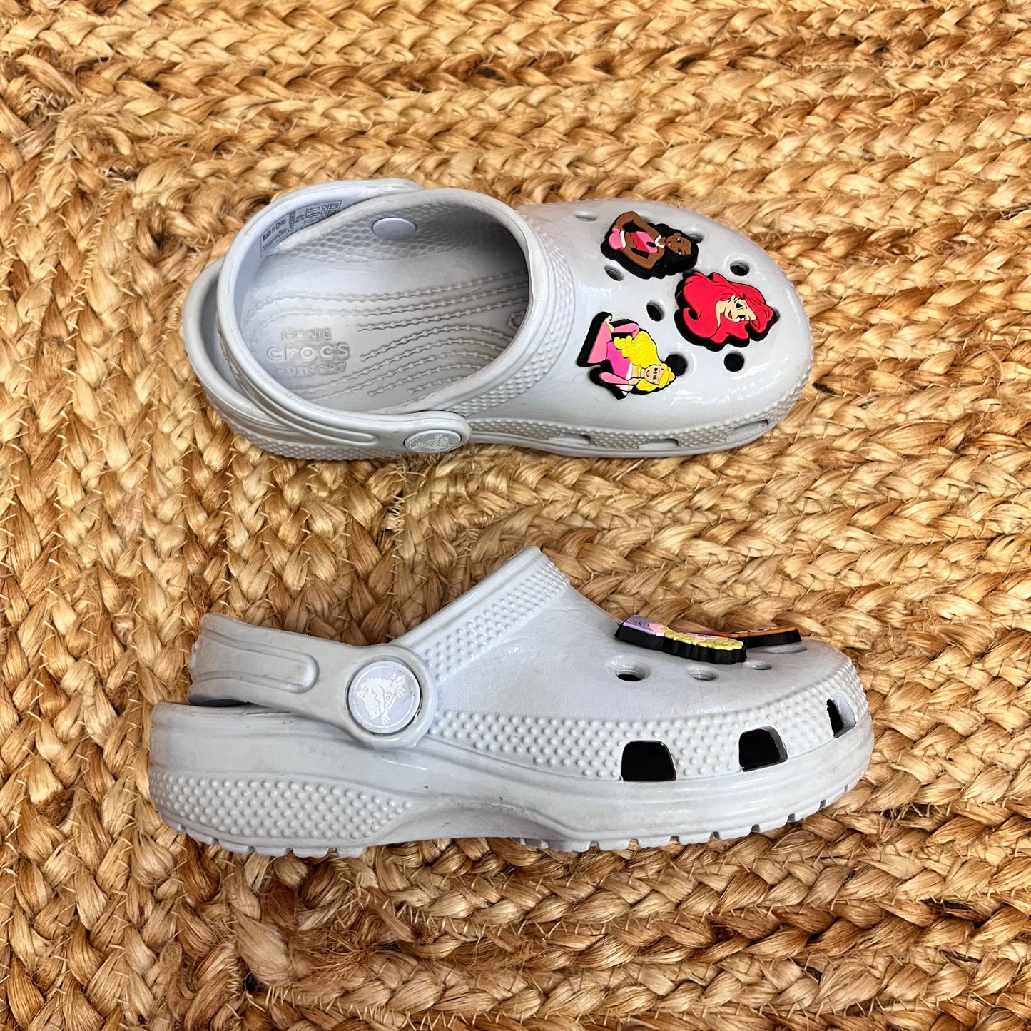 Grey Disney Princess Charmed Clogs