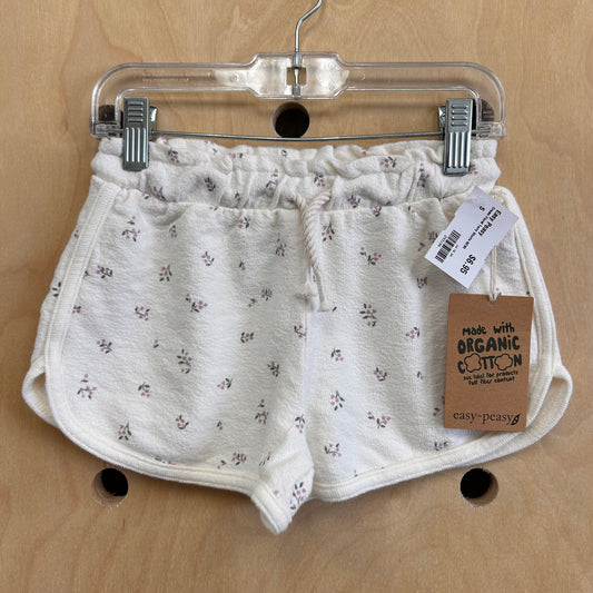 Cream Floral Terry Shorts NEW!