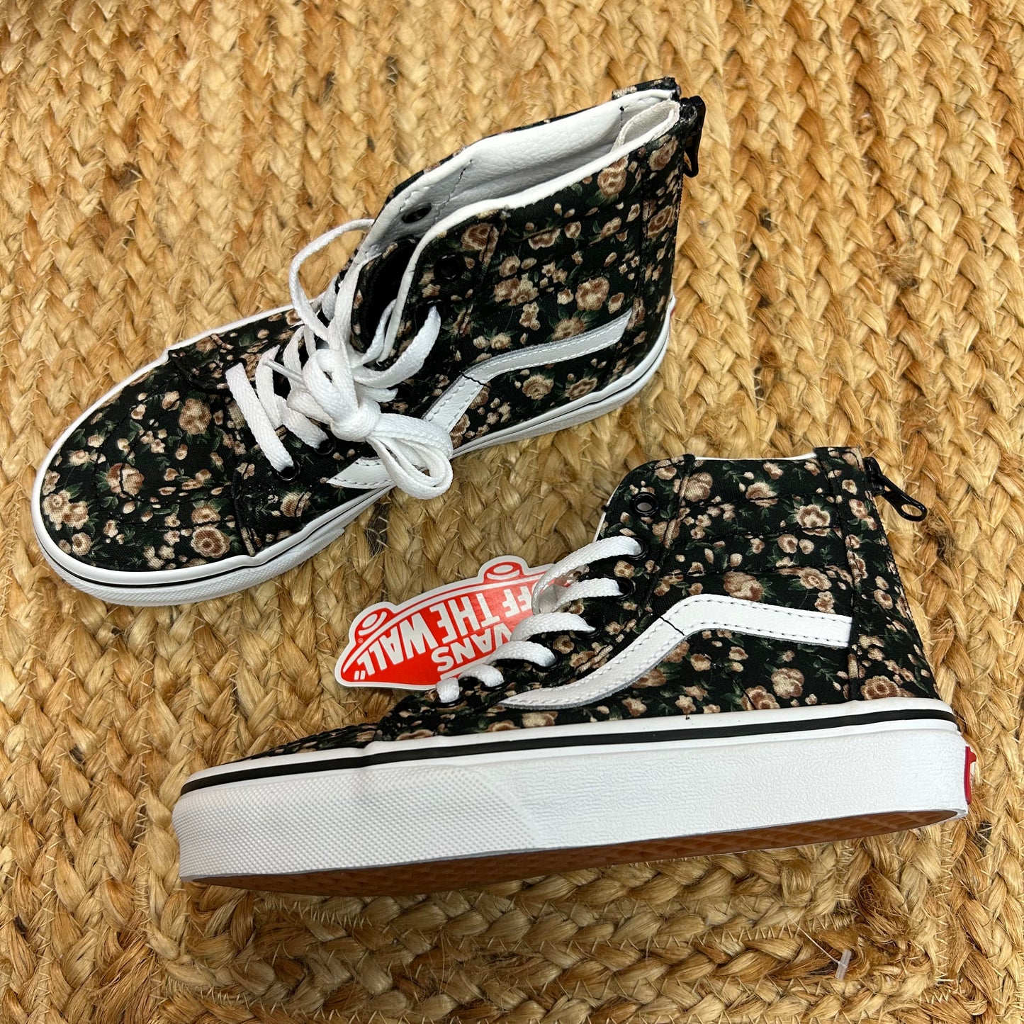 Black Floral SK8 High-Zip Sneakers NEW!