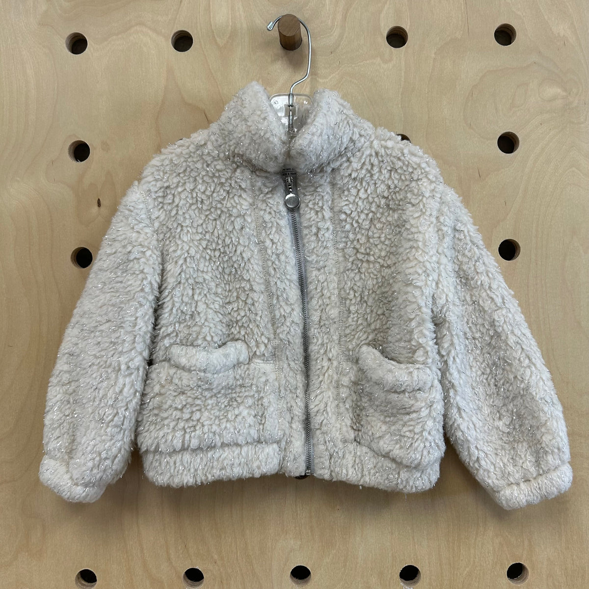 White+Silver Fuzzy Jacket