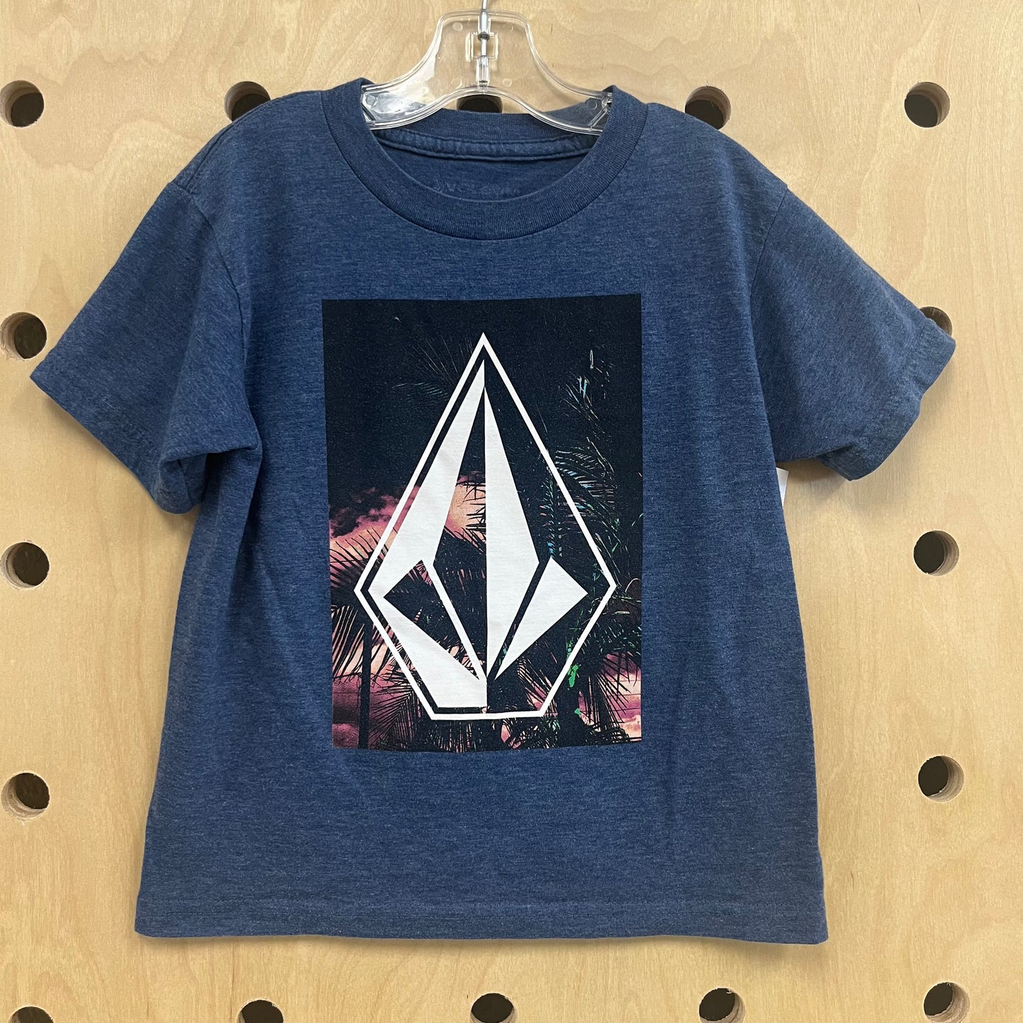Navy Palm Sunset Logo Tee