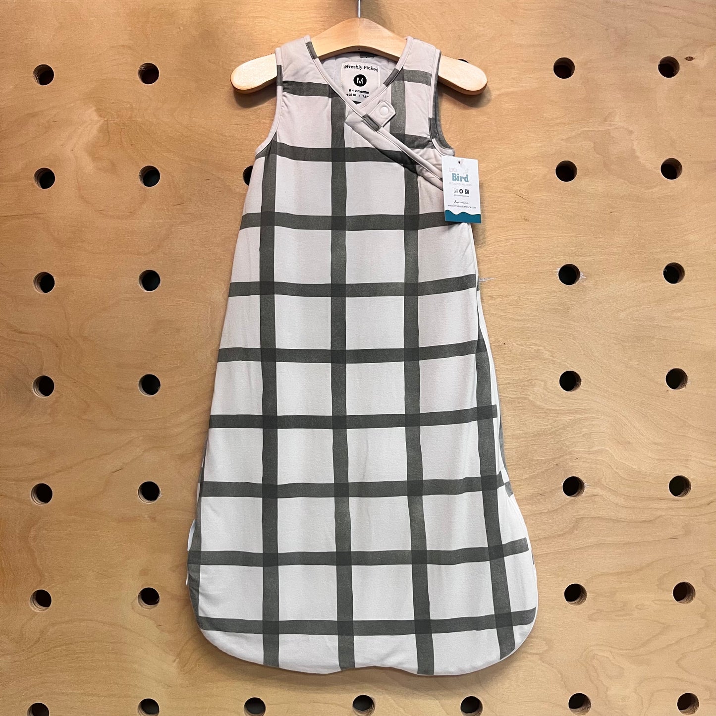 Grey Plaid Wearable Blanket
