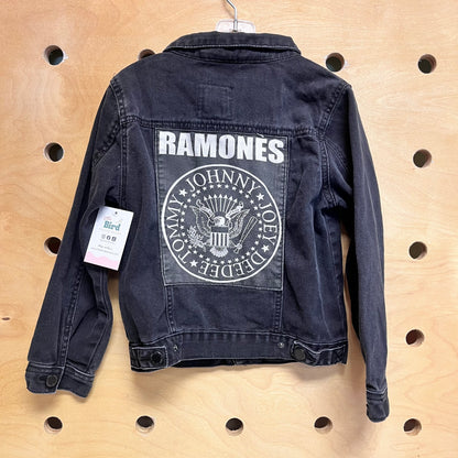 Black Denim 'Ramones' Snap Jacket